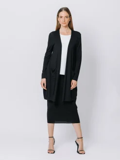 Cardigan lungo NERO
