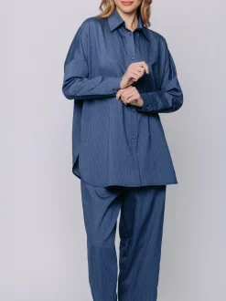 Giacca camicia micro gessata