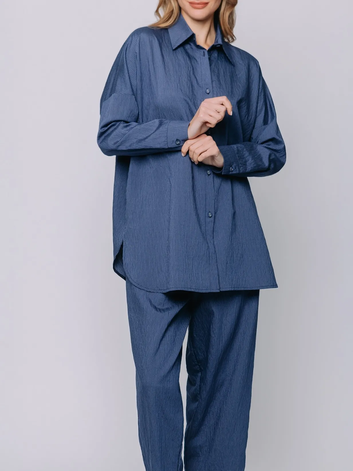 Giacca camicia micro gessata