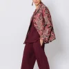 Giacca corta con disegno jacquard