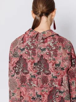 Giacca corta con disegno jacquard
