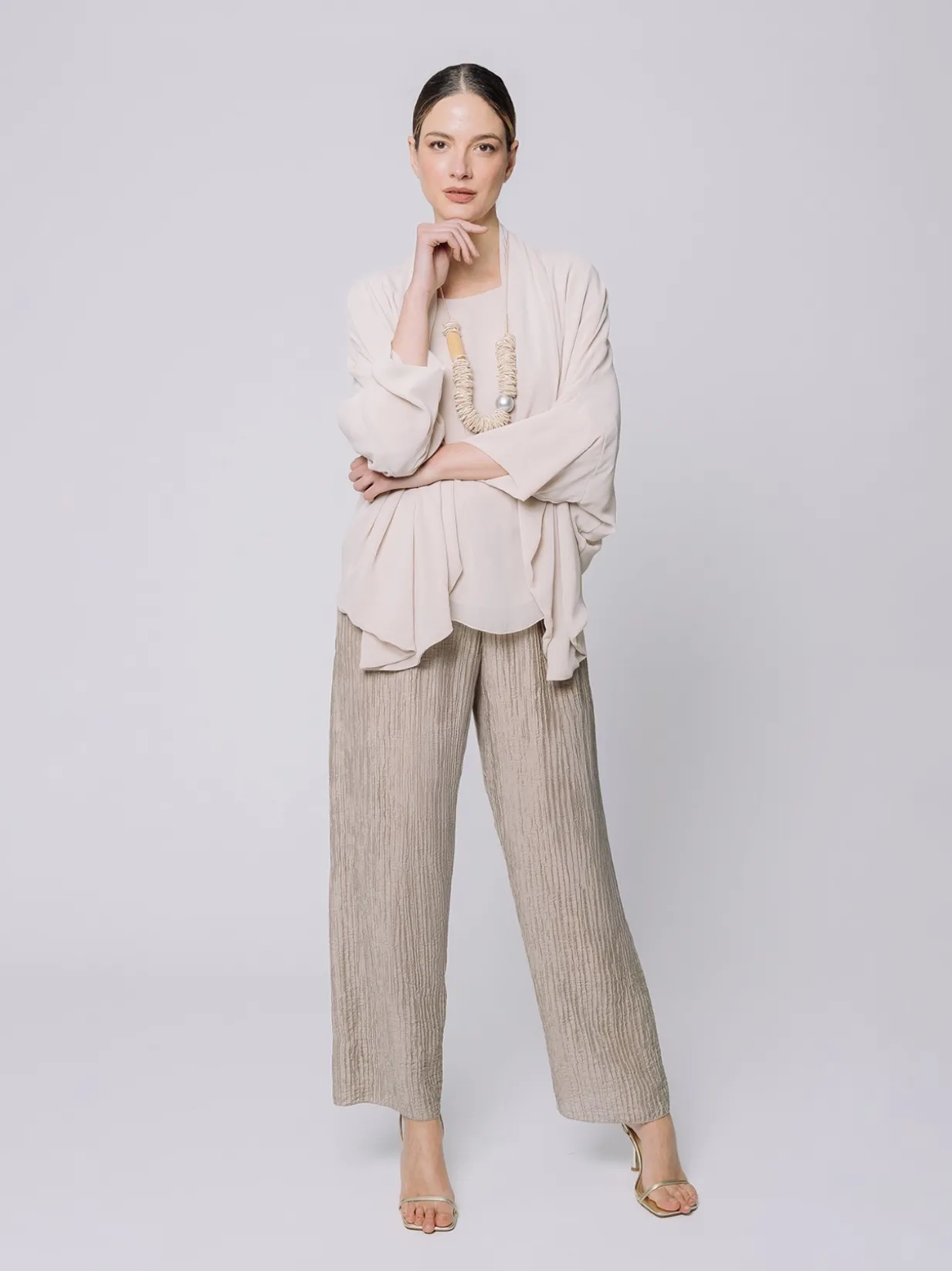 Giacca in chiffon fluido