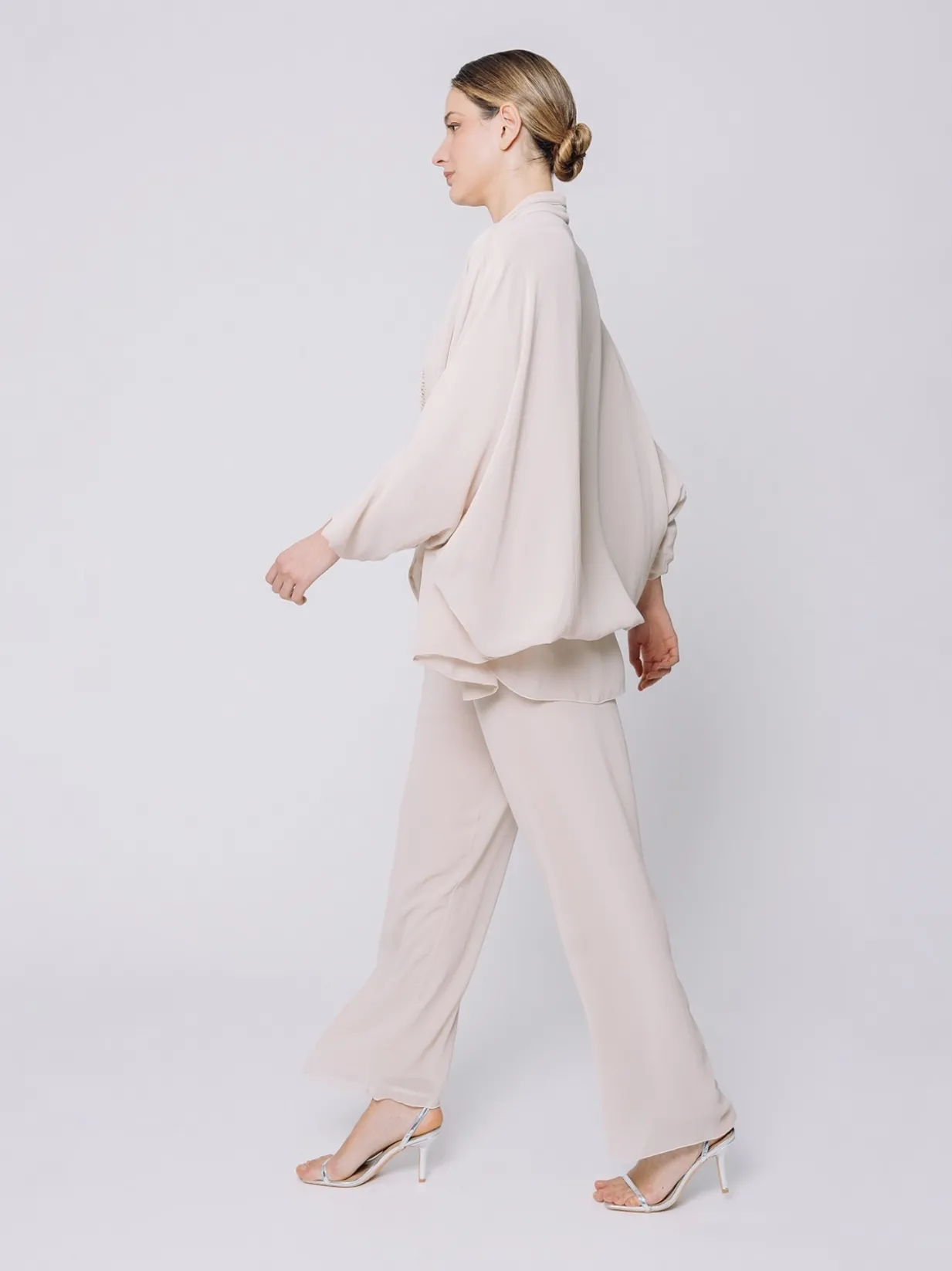 Giacca in chiffon fluido