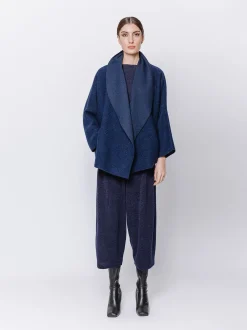 Giacca in lana cotta