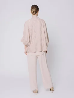 Giacca kimono gessata stretch