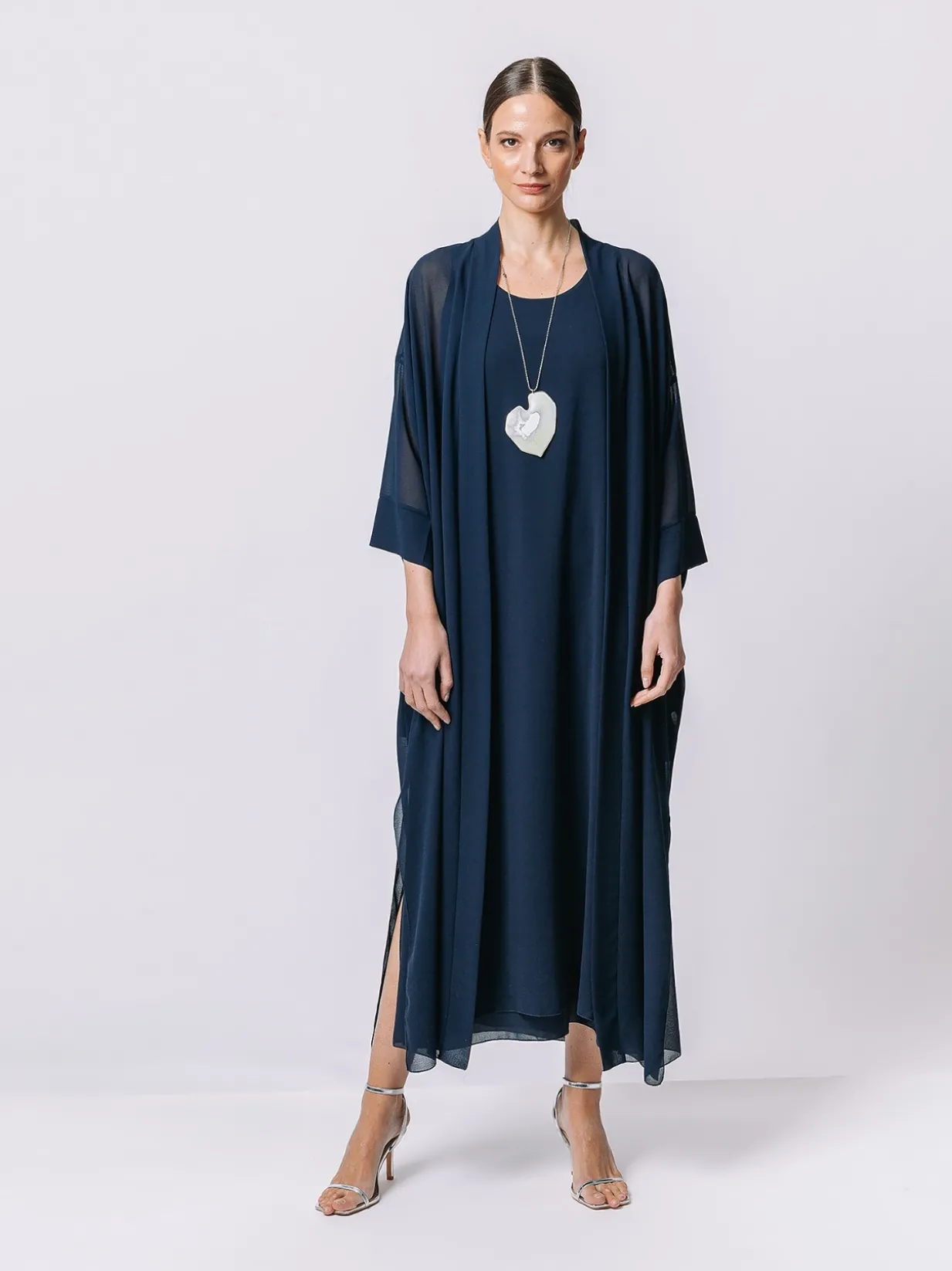 Giacca kimono in chiffon