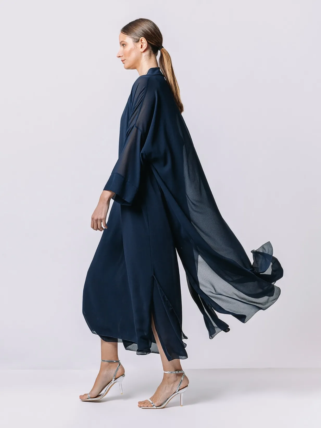 Giacca kimono in chiffon