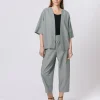 Giacca kimono in micro pied de poule