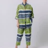 Giacca kimono laminé rigata
