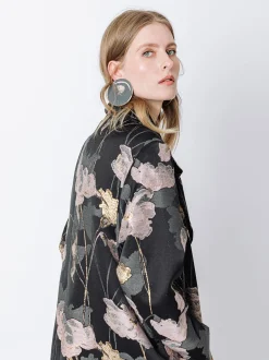 Giacca lunga jacquard