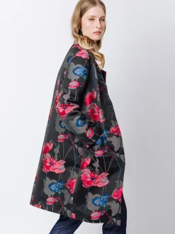 Giacca lunga jacquard