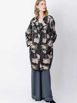 Giacca lunga jacquard