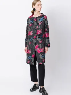 Giacca lunga jacquard