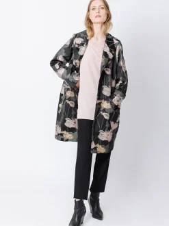 Giacca lunga jacquard
