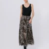 Gonna in chiffon animalier
