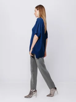 Maglia poncho collo alto