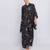 Maxi camicia stampa etnica