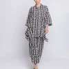 Maxi camicia stampa geometrica