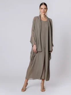 Maxi cardigan in chiffon