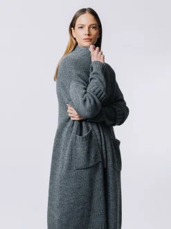 Maxi cardigan in maglia