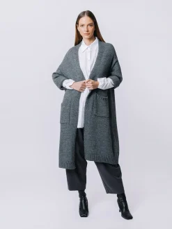 Maxi cardigan in maglia