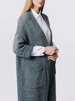Maxi cardigan in maglia