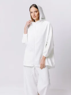 Maxi felpa ultralight con cappuccio