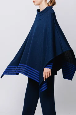 Maxi poncho in maglia