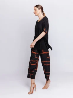 Maxi scatola in jersey con inserti stampati in mussola