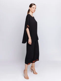 Maxi scatola in jersey con inserti stampati in mussola