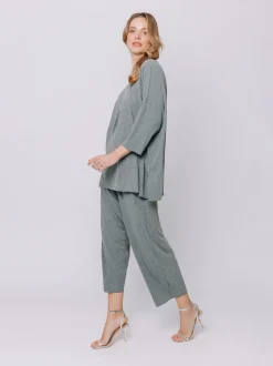 Maxi t-shirt a costine piatte
