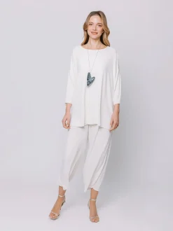 Maxi t-shirt a costine piatte