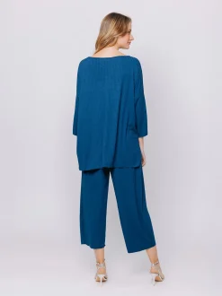 Maxi t-shirt a costine piatte