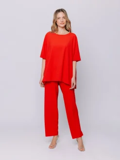 Maxi t-shirt a scatola in tessuto goffrato