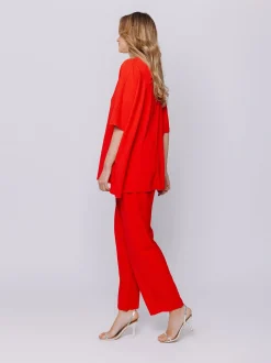 Maxi t-shirt a scatola in tessuto goffrato