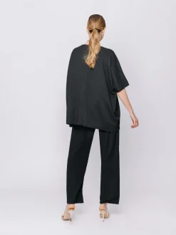 Maxi t-shirt a scatola in tessuto goffrato