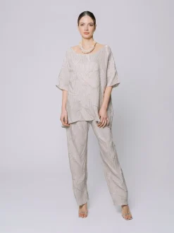 Maxi t-shirt a scatola Plissé eMaterica