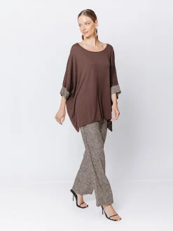 Maxi t-shirt con inserti Micro Animalier