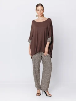 Maxi t-shirt con inserti Micro Animalier