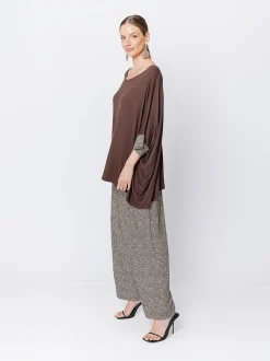 Maxi t-shirt con inserti Micro Animalier