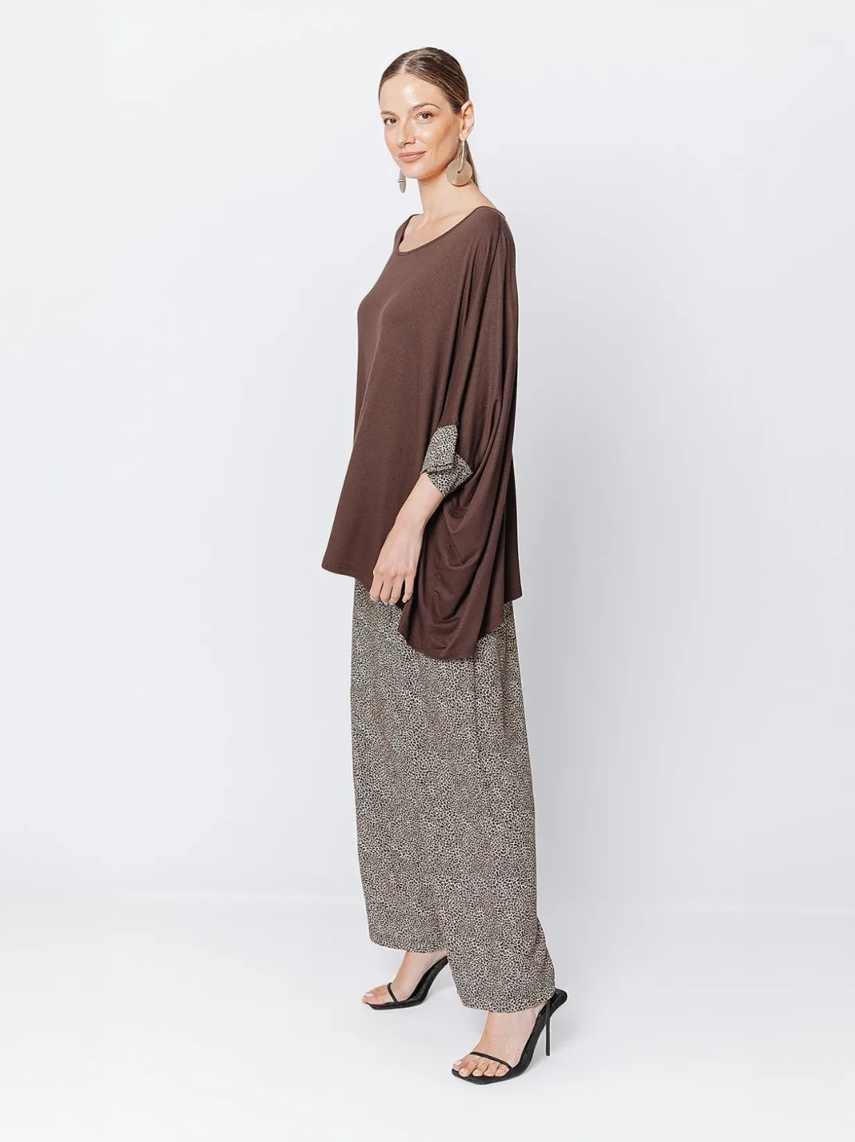 Maxi t-shirt con inserti Micro Animalier