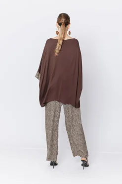 Maxi t-shirt con inserti Micro Animalier