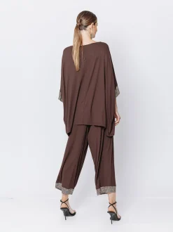 Maxi t-shirt con inserti Micro Animalier