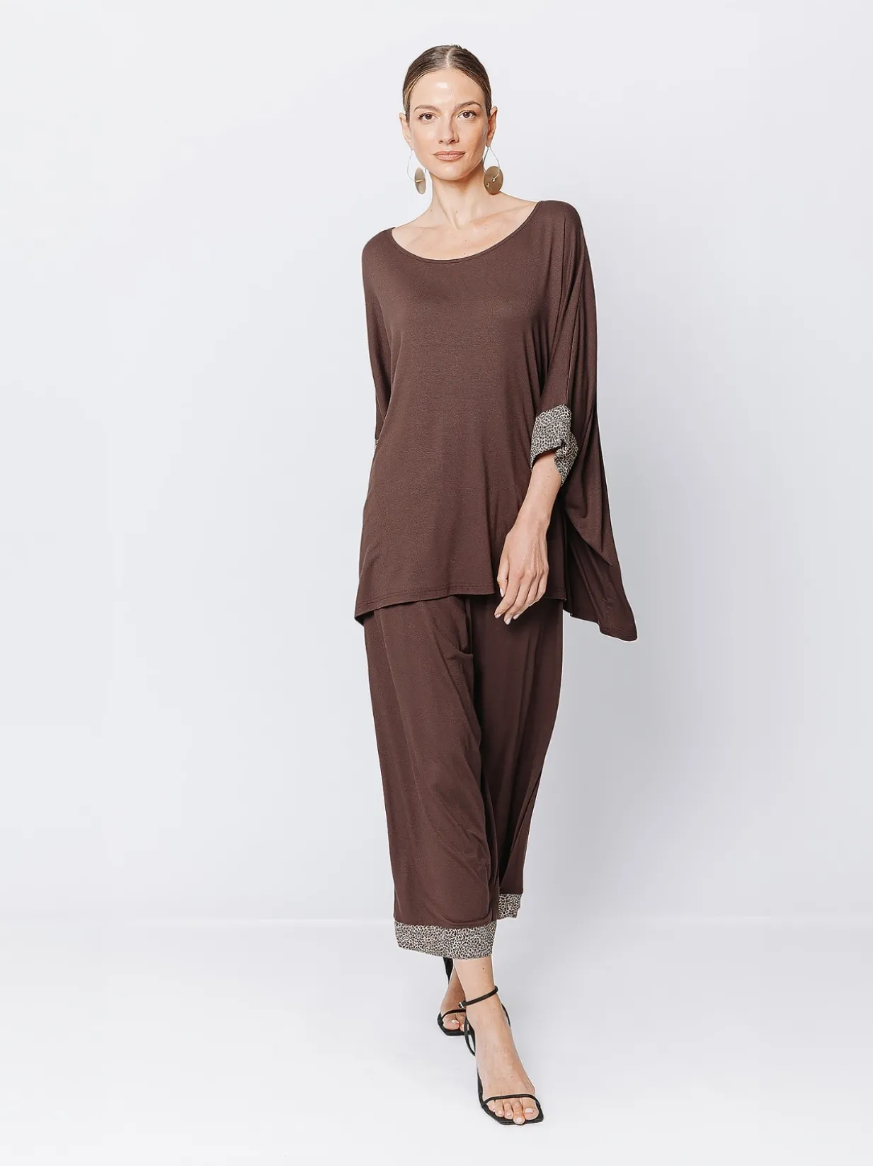 Maxi t-shirt con inserti Micro Animalier