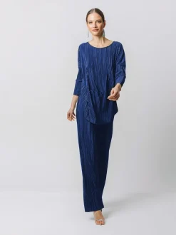 Maxi t-shirt in plissè