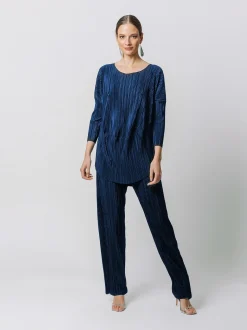 Maxi t-shirt in plissè