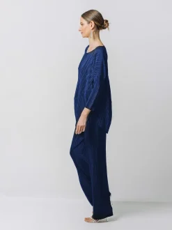 Maxi t-shirt in plissè