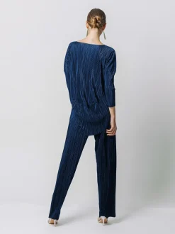 Maxi t-shirt in plissè