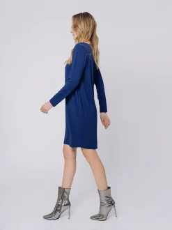 Mini dress in crepe