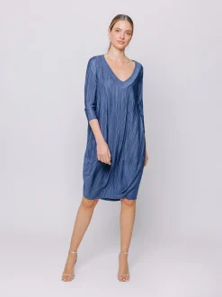 Mini dress in plissé